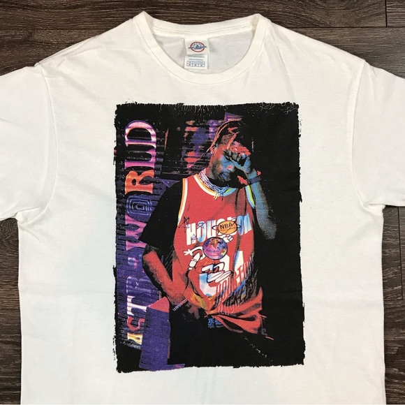 Travis Scott American Rapper & Singer ASTROWORLD Festival Concert Rap T-Shirt M - Picture 2 of 6